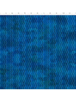 In The Beginning Calypso III - Waves - Blue - 40CAL1 - Coupon - 100 cm x 110 cm