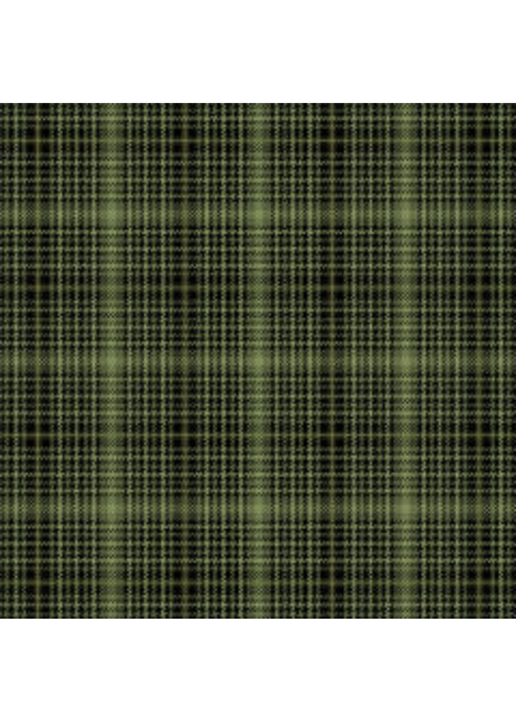 Benartex Studio Autumn Elegance - Tonal - Plaid Green - Coupon - 100 cm x 110 cm