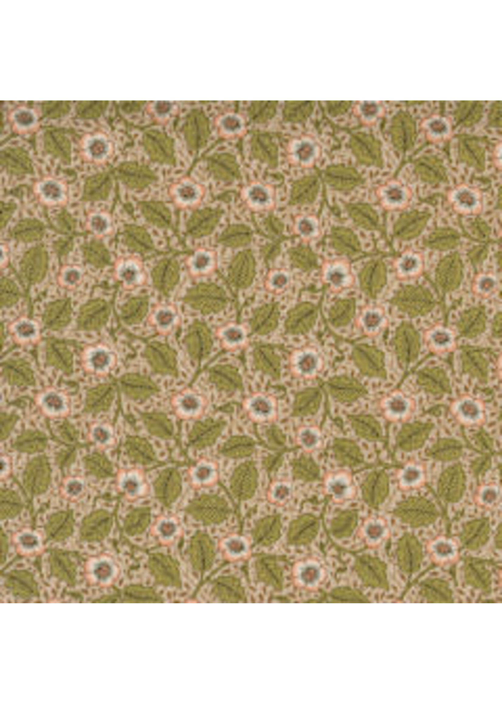 Moda Fabrics Morris Manor - Antipodes Florals - Porcelain - 8396 11 - Coupon - 100 cm x 110 cm