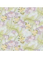 Andover Fabrics Fleur Nouveau - Art Nouveau - Lily Purple - 2703P - Coupon - 50 cm x 110 cm