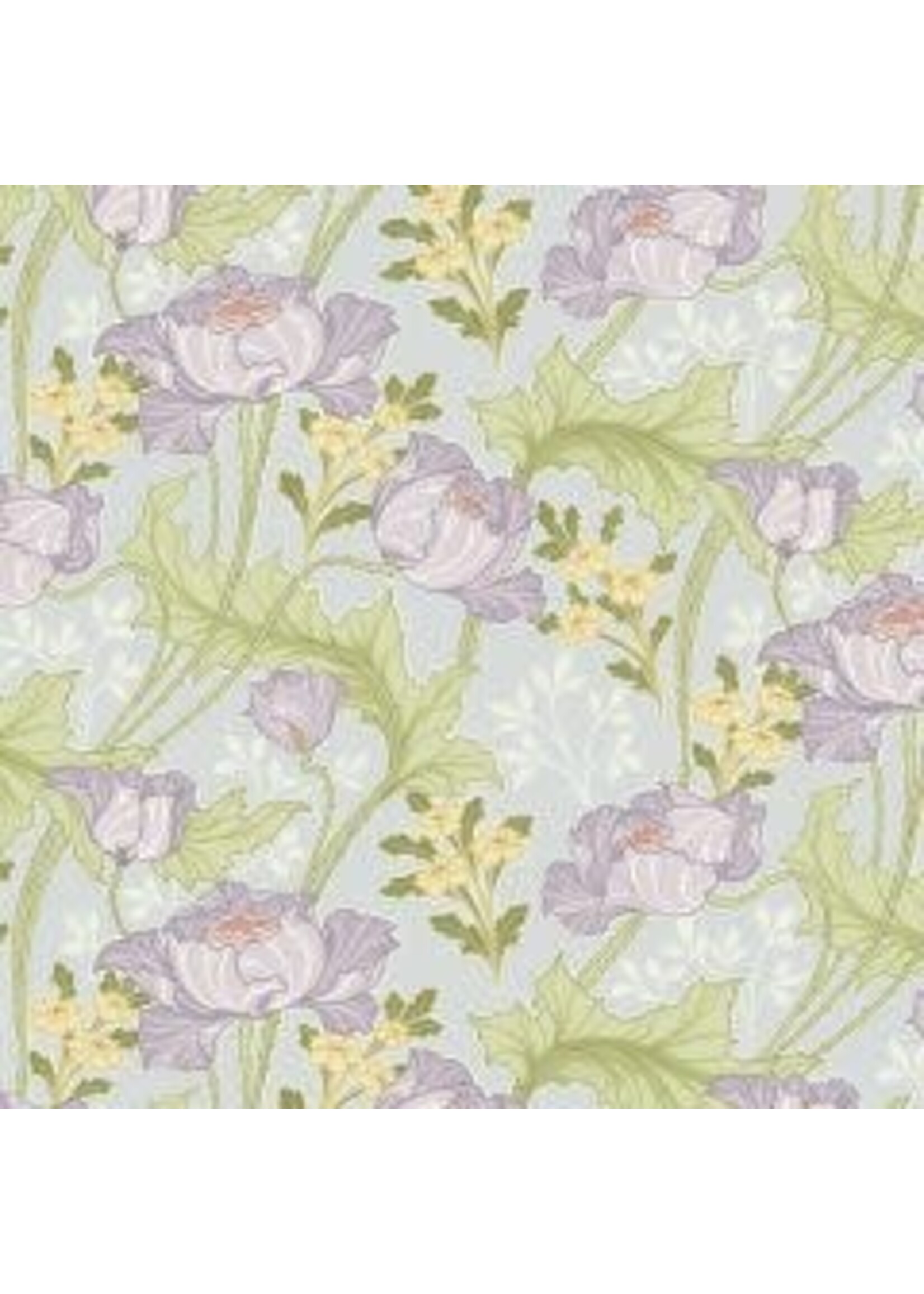 Andover Fabrics Fleur Nouveau - Art Nouveau - Lily Purple - 2703P - Coupon - 50 cm x 110 cm