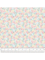 Windham Fabrics Clover & Dot - Scattered Petals - White - Coupon - 55 cm x 110 cm