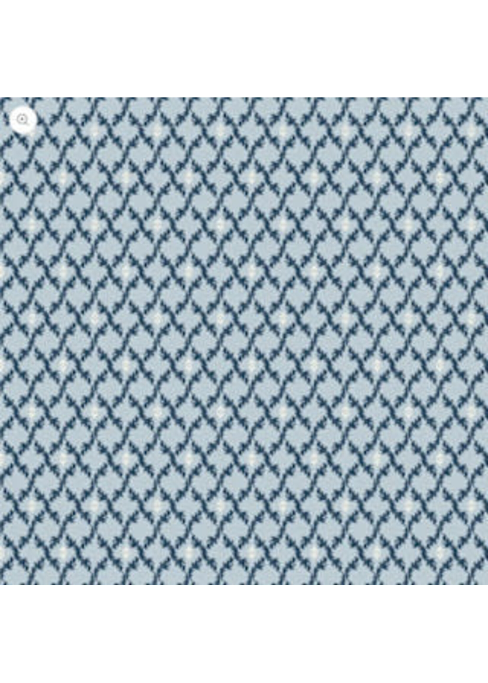 Poppie Cotton Lakeland Blues - Leafy Diamonds - Medium - 25809 - Coupon - 75 cm x 110 cm