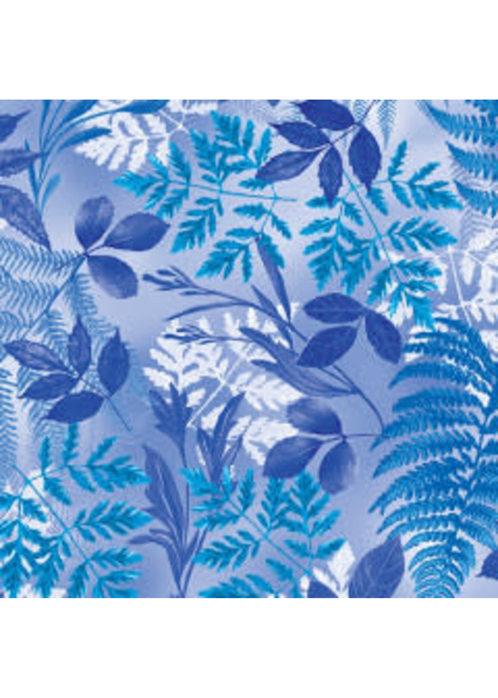 Kanvas Studio Fern Fantasy - Blue - Coupon - 125 cm x 275 cm