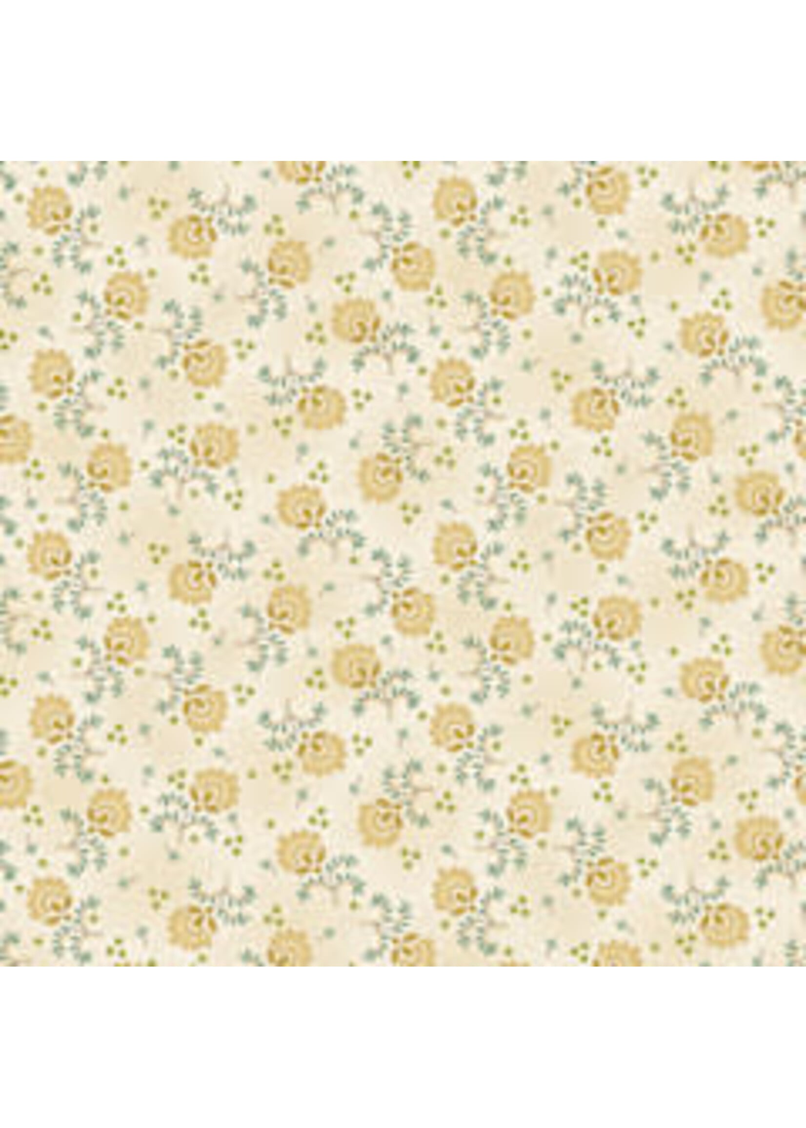 Henry Glass Fabrics Spiced Favorites - Wheat - Delicate Floral - Coupon - 50 cm x 275 cm