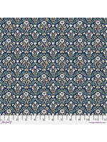 Morris & Co Emery Walker - Buttermere - Bellflowers - Navy - Coupon - 60 cm x 110 cm