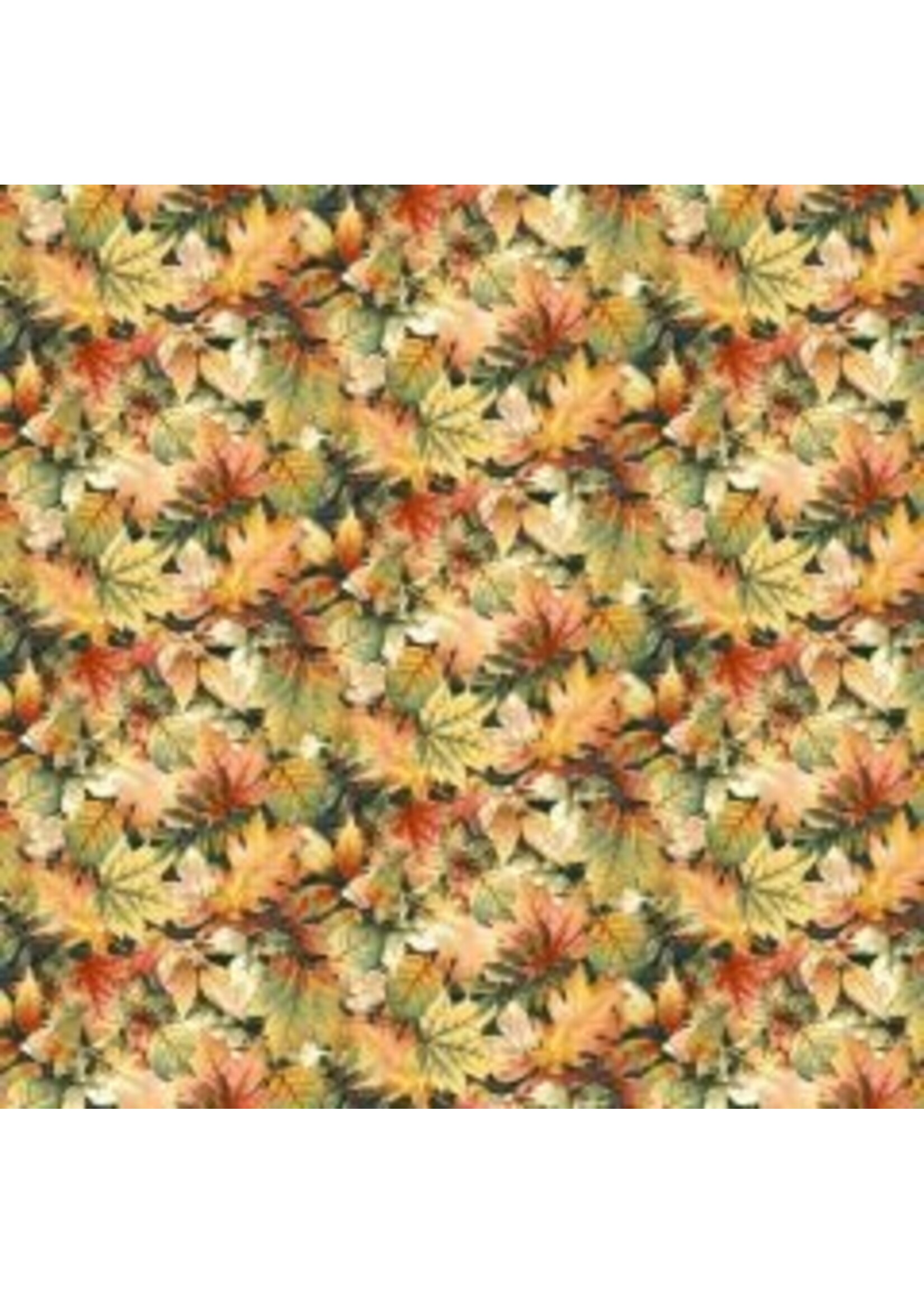 Stof Fabrics Fall Into Autumn - Leave - Coupon - 45 cm x 110 cm