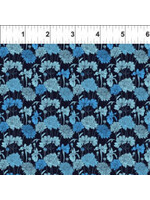 In The Beginning Garden Delights - Bouquet - Blue - Coupon - 40 cm x 110 cm