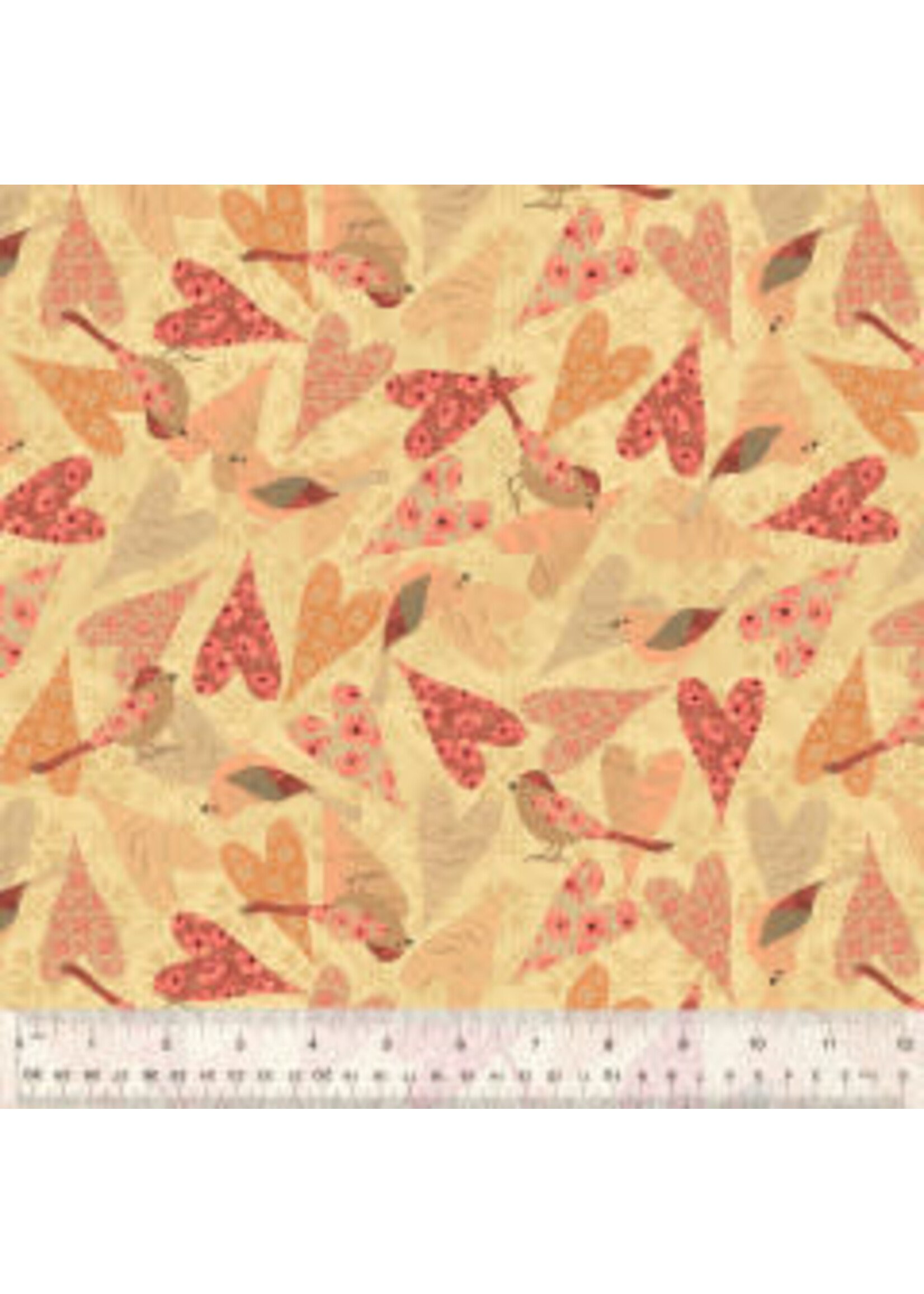 Windham Fabrics Poppy - Scrappy - Tan - Coupon - 40 cm x 110 cm