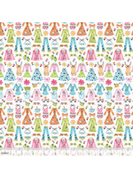 Blend Fabrics Going In Style - Travel Day White - Coupon - 40 cm x 110 cm
