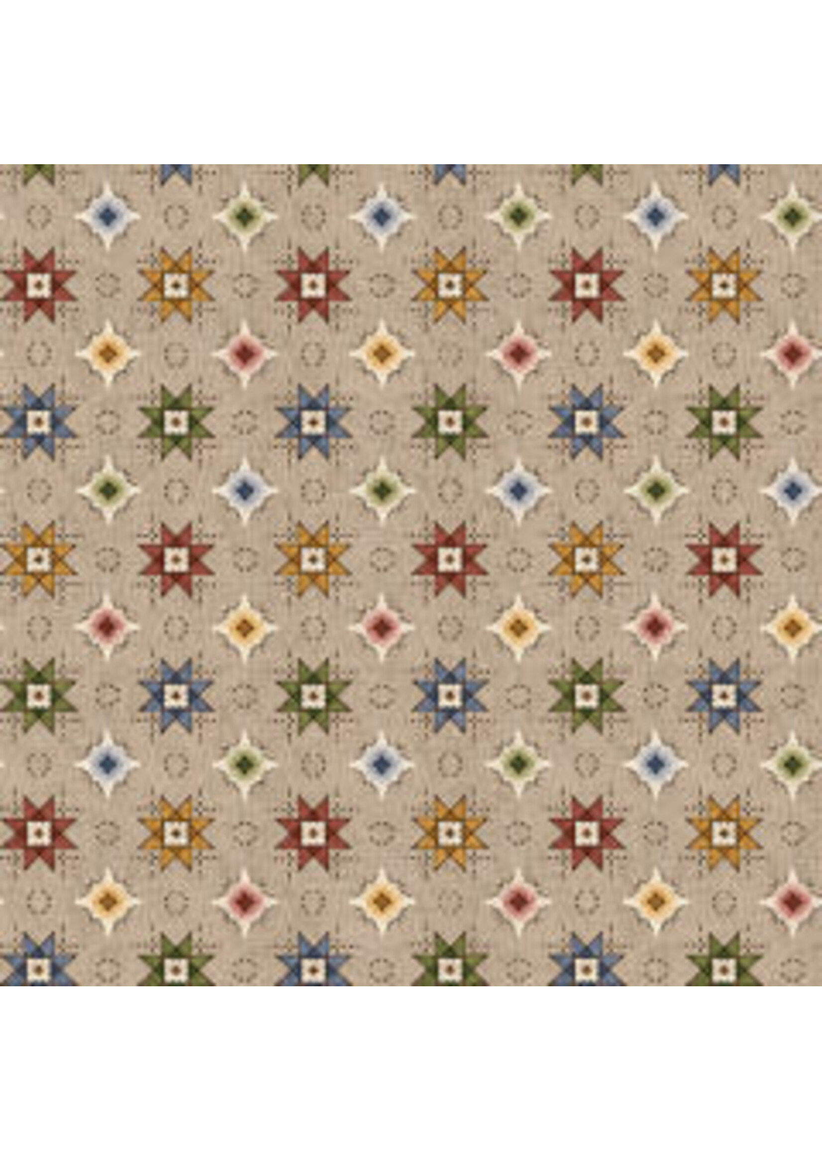 Blank Quilting Barn Dance - Quilt Stars Ecru - Coupon - 100 cm x 110 cm