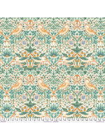 Morris & Co Emery Walker - Buttermere - Strawberry Thief - Mint - Coupon - 80 cm x 110 cm