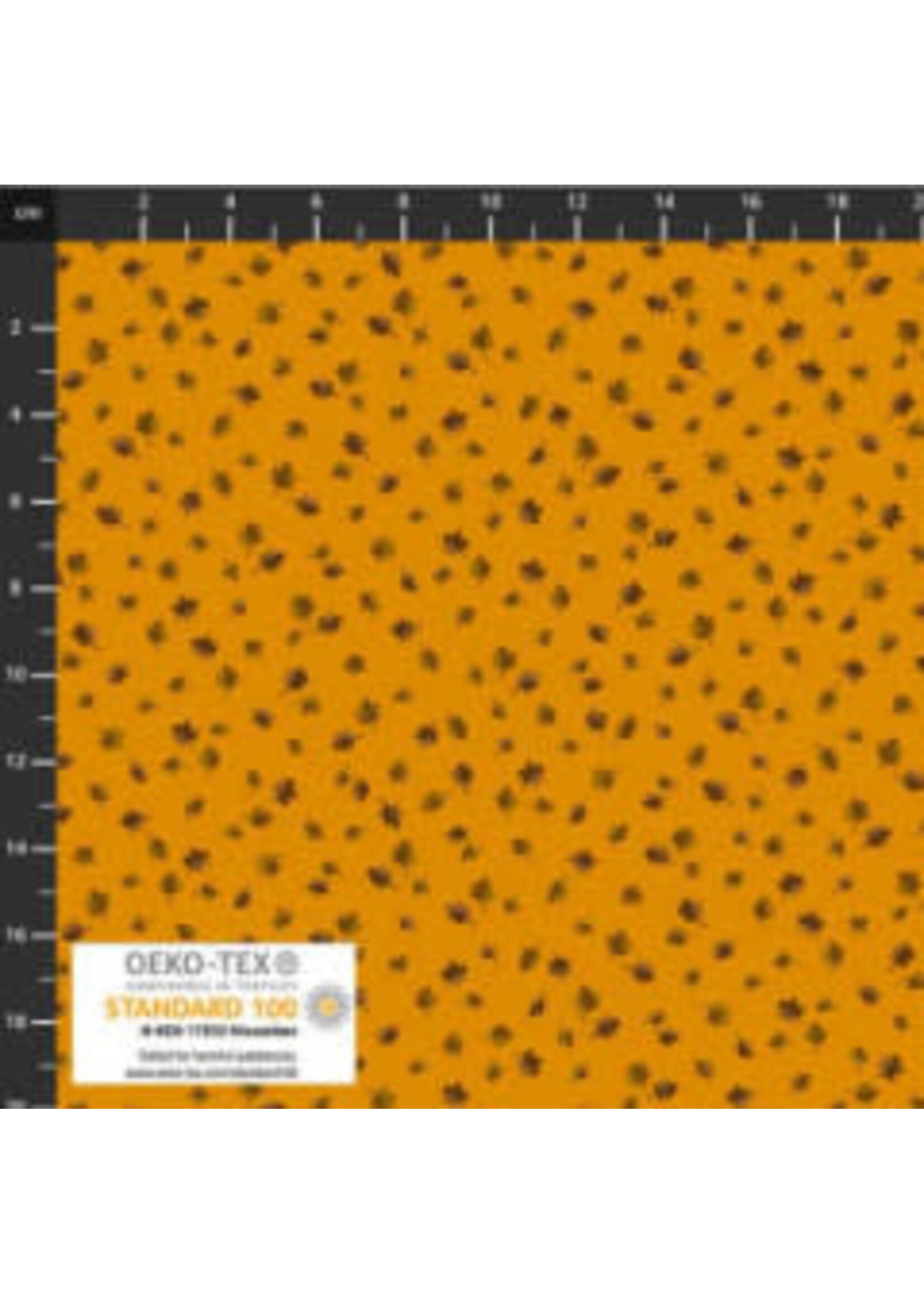Stof Fabrics Tiny Delight - Dark Yellow - Coupon - 100 cm x 110 cm