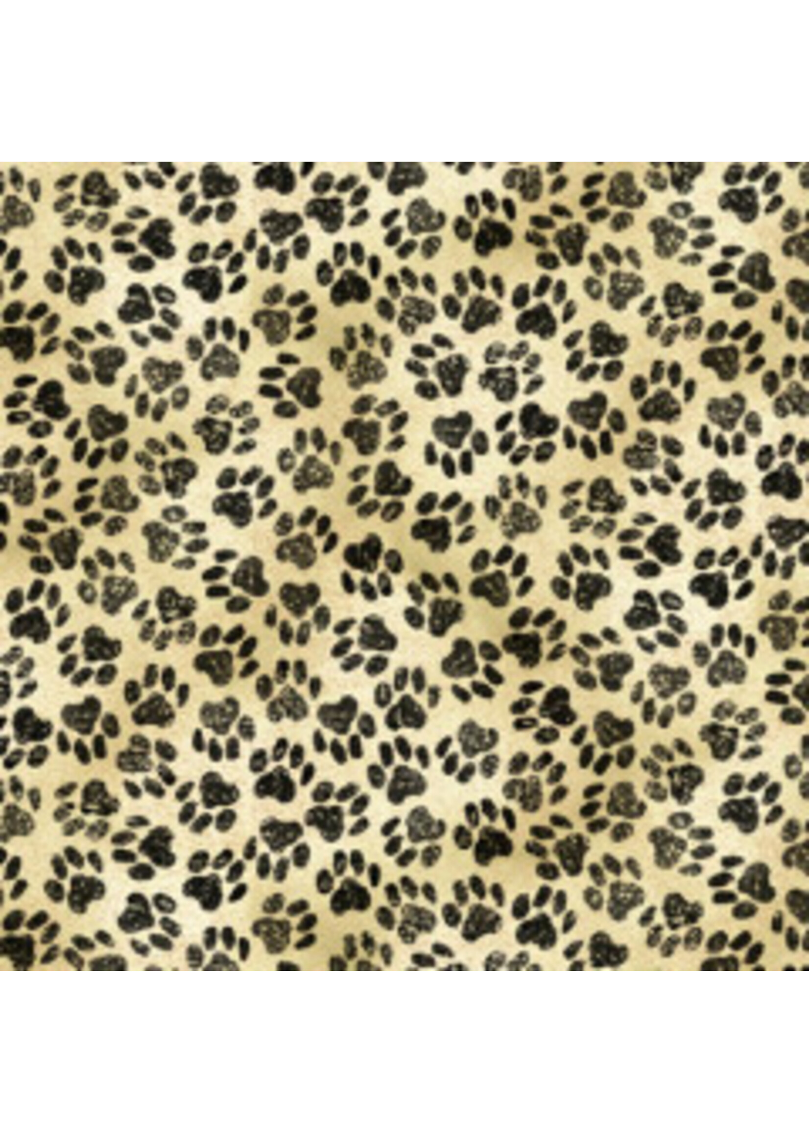 QT Fabrics For The Love Of Labs - Paw Prints - Coupon - 100 cm x 110 cm