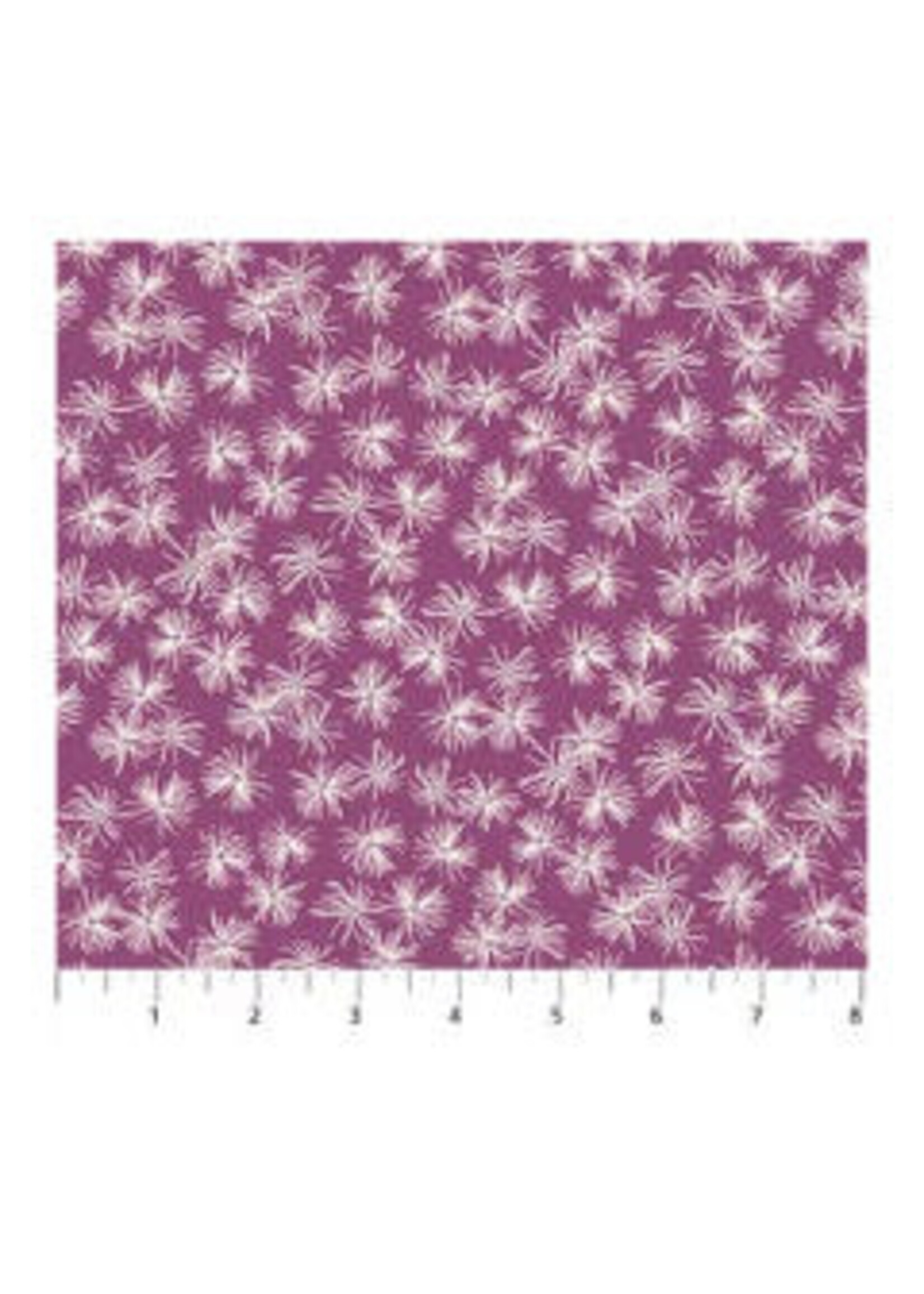 Figo Fabrics Mountain Meadow - Dandelions - Purple - Coupon - 100 cm x 110 cm
