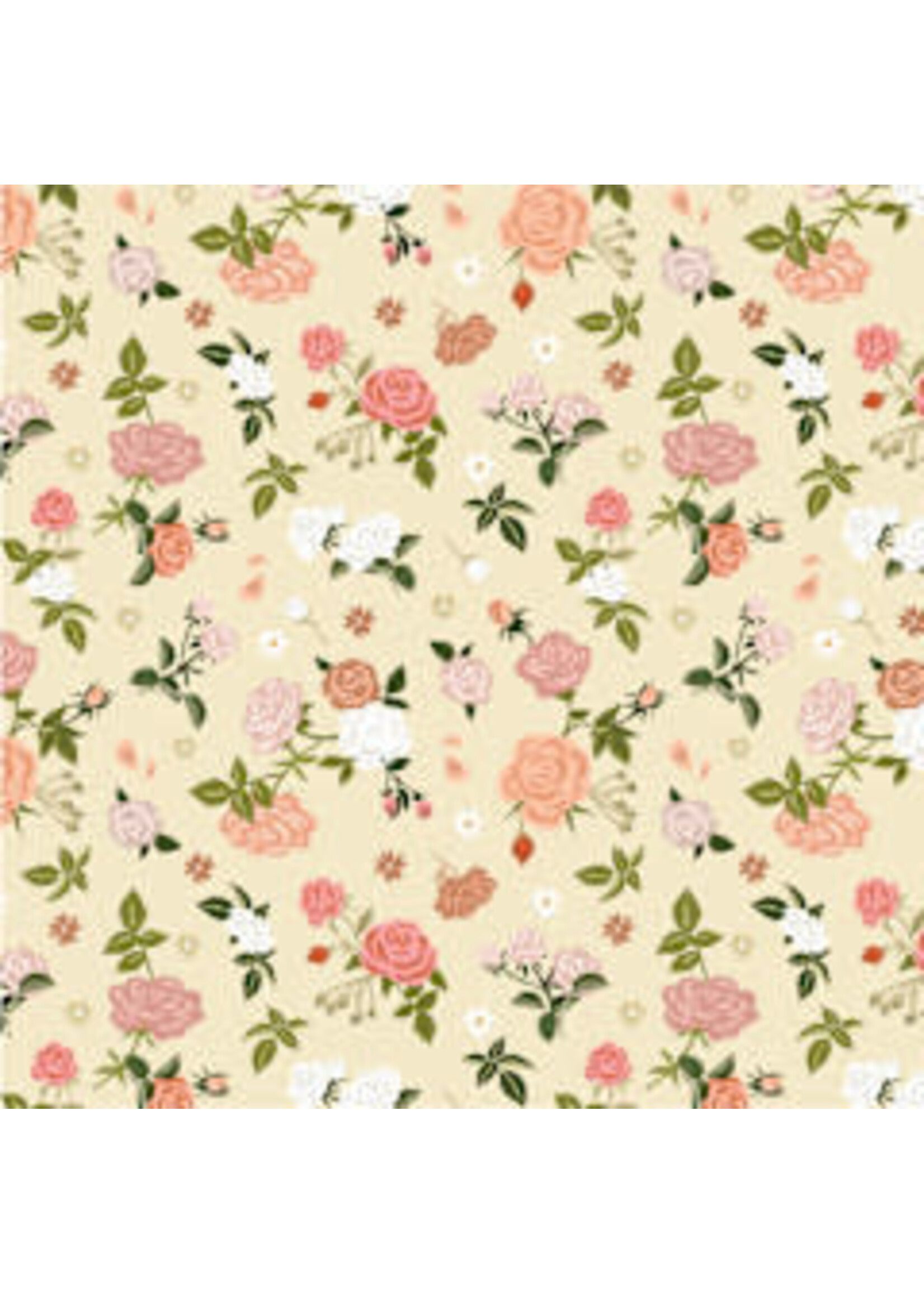 Poppie Cotton Promise Me - Passionately - Green - Coupon - 100 cm x 110 cm