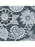 Benartex Studio Free Motion Fantasy - Celebration - Silver
