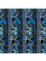 In The Beginning Halcyon II - Border - Blue - 20HN2 - Coupon - 100 cm x 110 cm