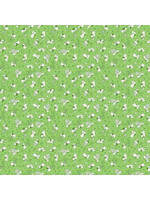 Windham Fabrics Storybook - Jammin Cats - Green - Coupon - 80 cm x 110 cm