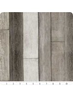 Hoffman Fabrics Vintage Farmhouse - Wood - Grey - Coupon - 100 cm x 110 cm