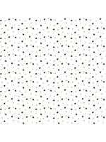 Timeless Treasures Boo - Tiny Spiders & Dots - White - Coupon - 100 cm x 110 cm