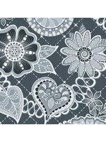 Benartex Studio Free Motion Fantasy - Celebration - Silver - Coupon - 100 cm x 110 cm