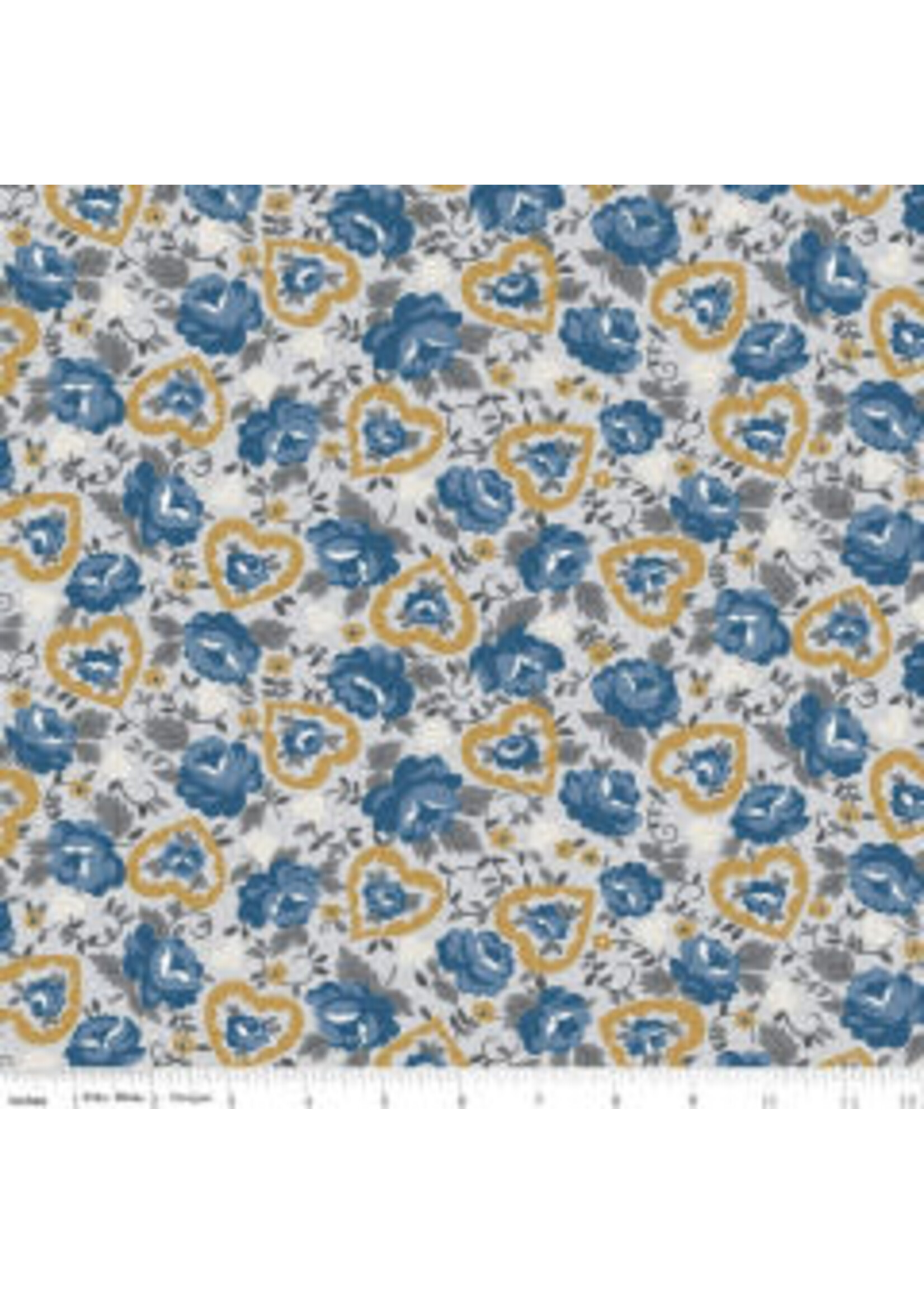 Riley Blake Designs Delightful - Hearts - Grey - Coupon - 100 cm x 110 cm
