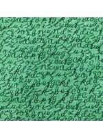 Stof Fabrics Quilting Rainbow - Letters - Green - Coupon - 100 cm x 110 cm