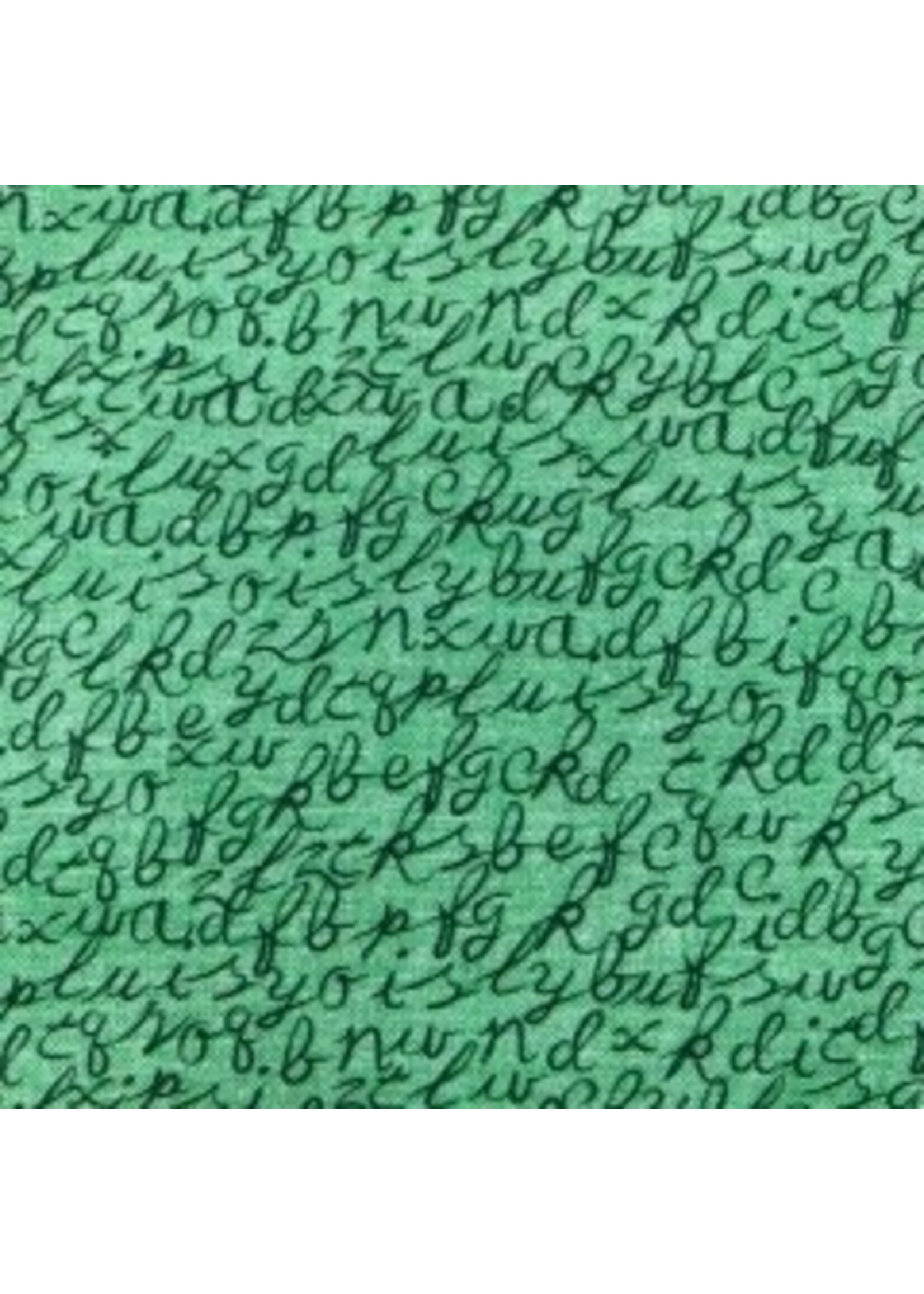 Stof Fabrics Quilting Rainbow - Letters - Green - Coupon - 100 cm x 110 cm