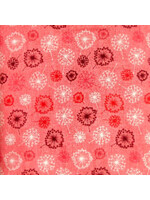 Stof Fabrics Quilting Rainbow - Dandelion - Dark Pink - Coupon - 100 cm x 110 cm