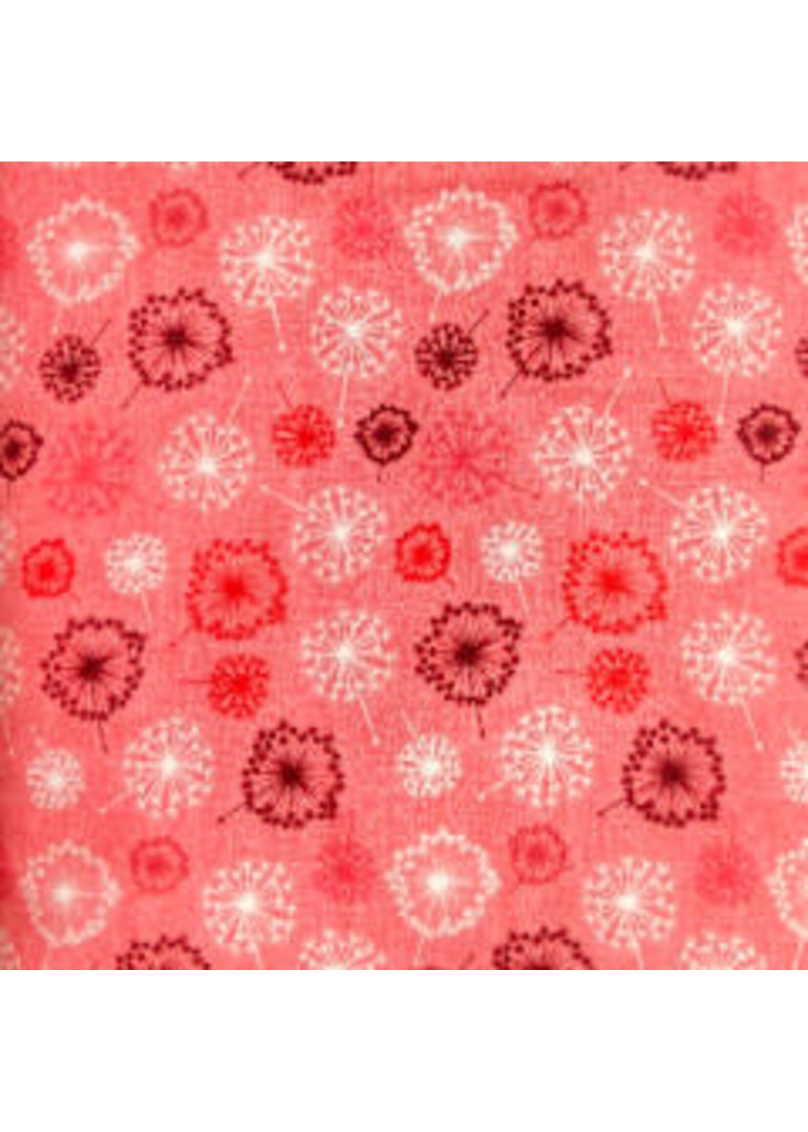 Stof Fabrics Quilting Rainbow - Dandelion - Dark Pink - Coupon - 100 cm x 110 cm