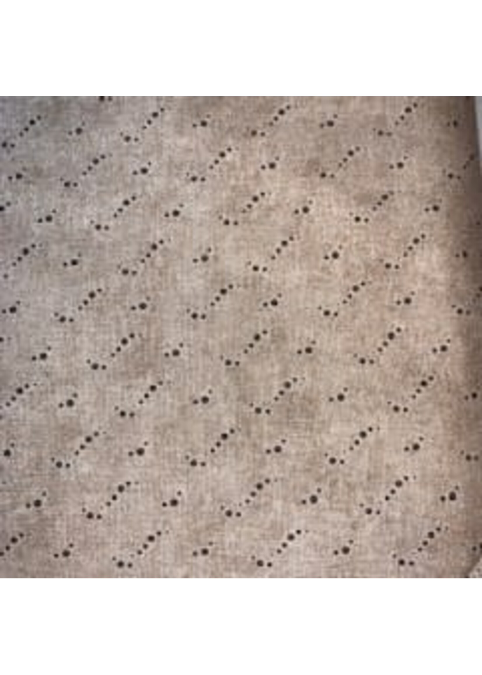 Stof Fabrics Petits Motifs - Dotted Lines - Beige - Coupon - 100 cm x 110 cm