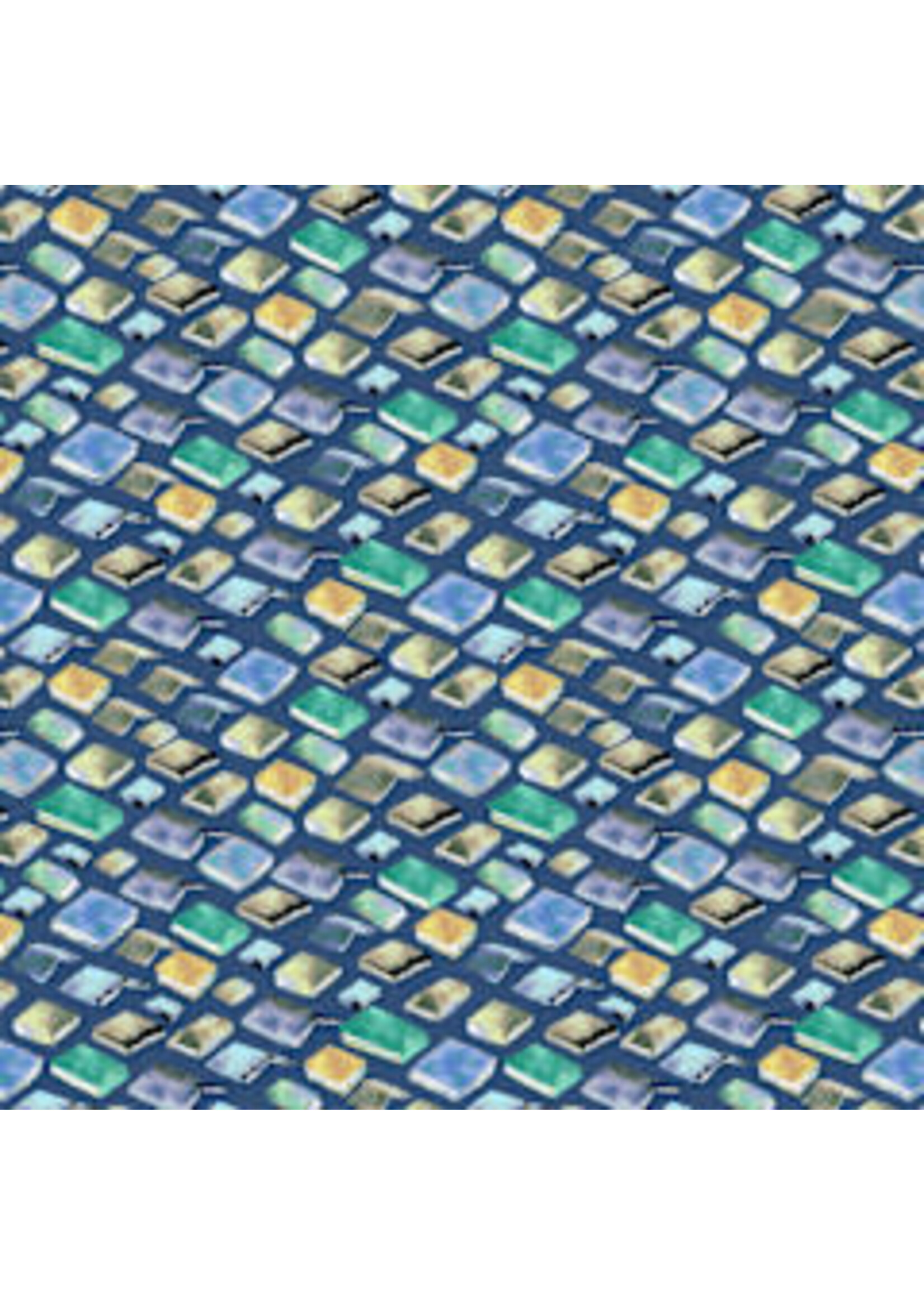 Windham Fabrics Read - Cover To Cover - Blue - Coupon - 100 cm x 110 cm