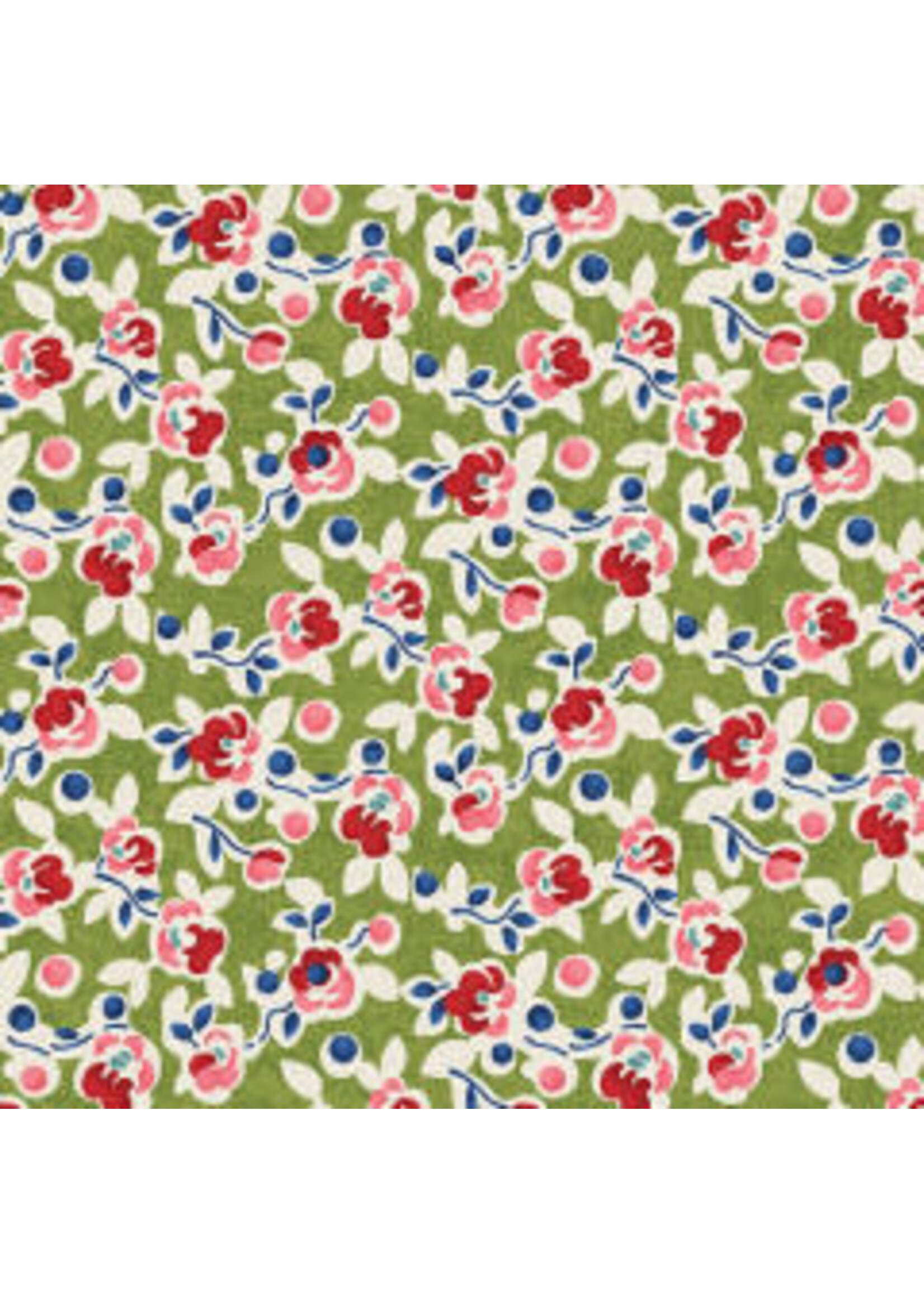 Benartex Studio Wander Lane - Posies - Willow - Coupon - 100 cm x 110 cm