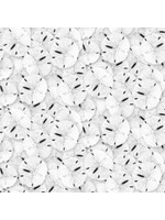 Henry Glass Fabrics Coastal Paradise - Wit - Coupon - 100 cm x 110 cm