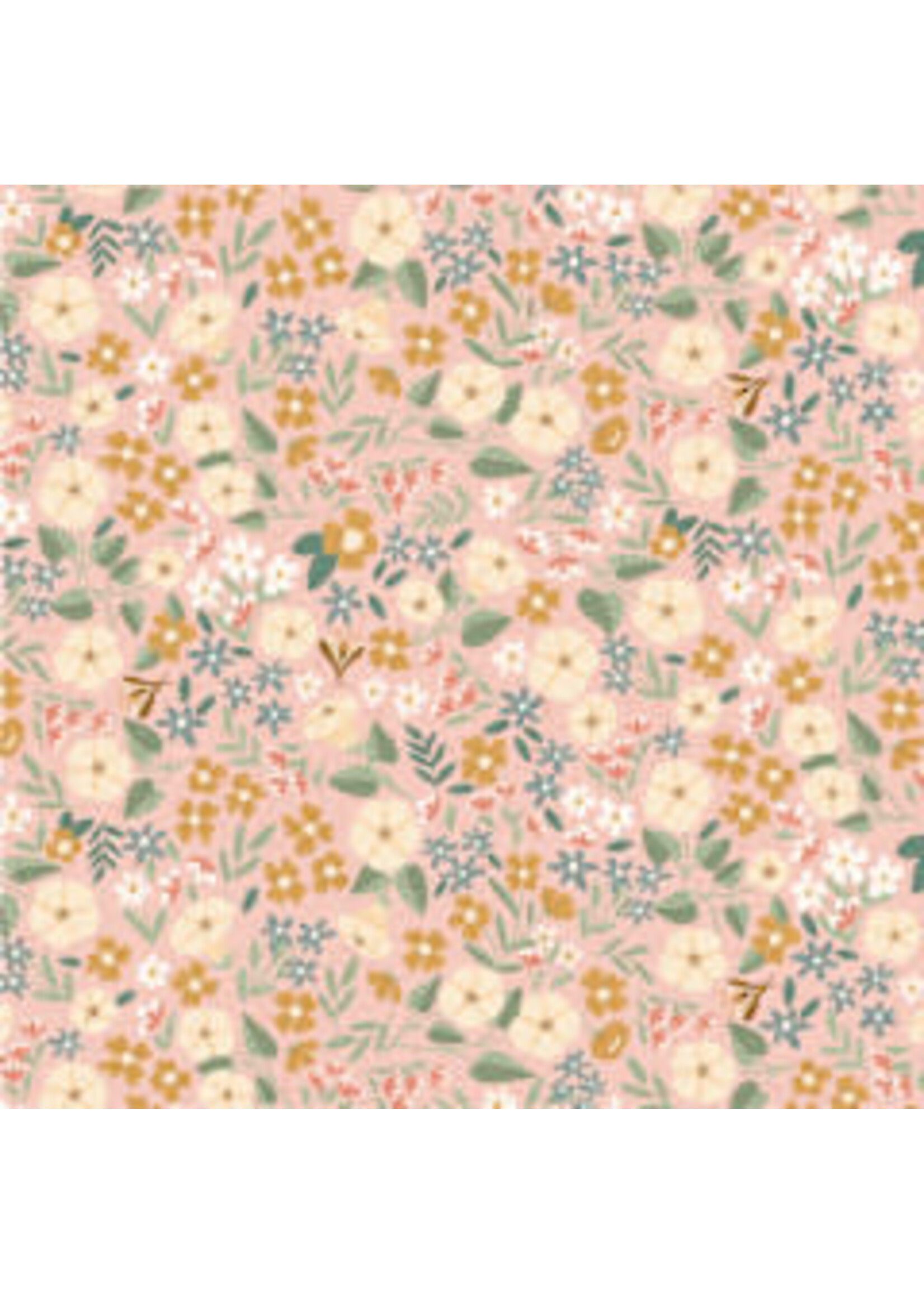 Poppie Cotton Poppie Cotton - Moonbeam Dreams - Moon Garden - Blush - Coupon - 75 cm x 110 cm