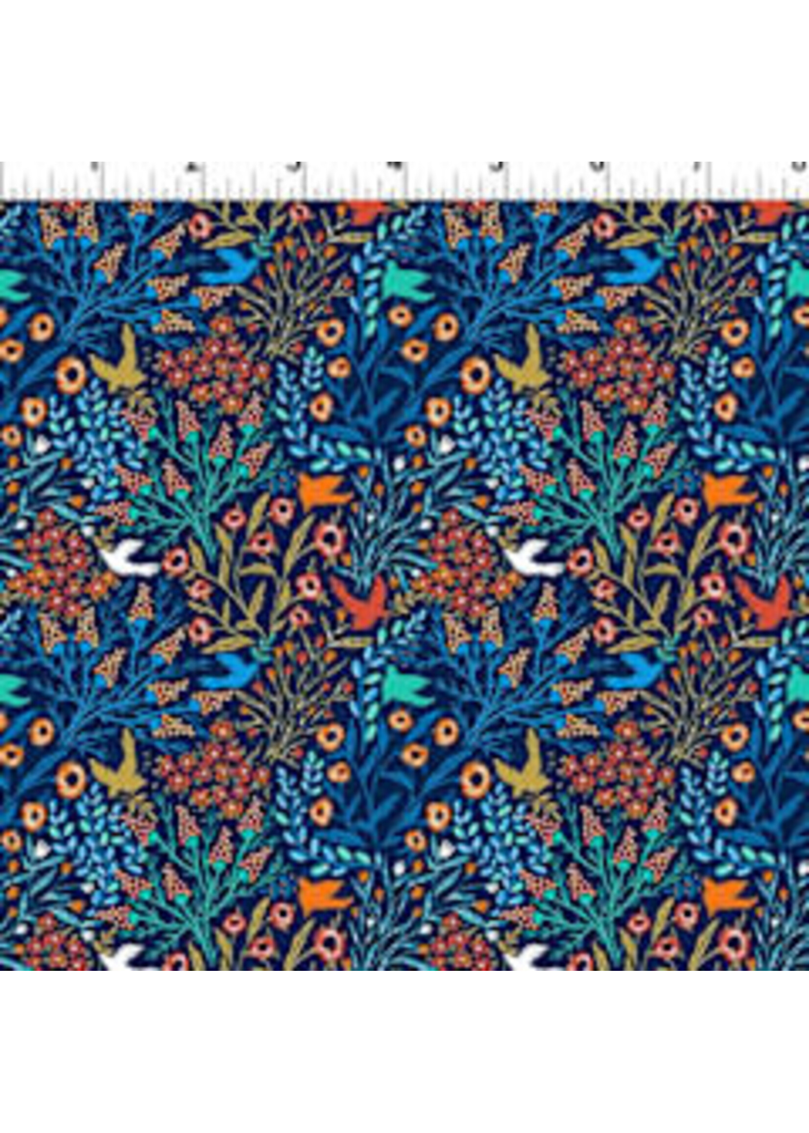Hoffman Fabrics Whimsy - 9 - Blue - 9WMS1 - Coupon - 75 cm x 110 cm