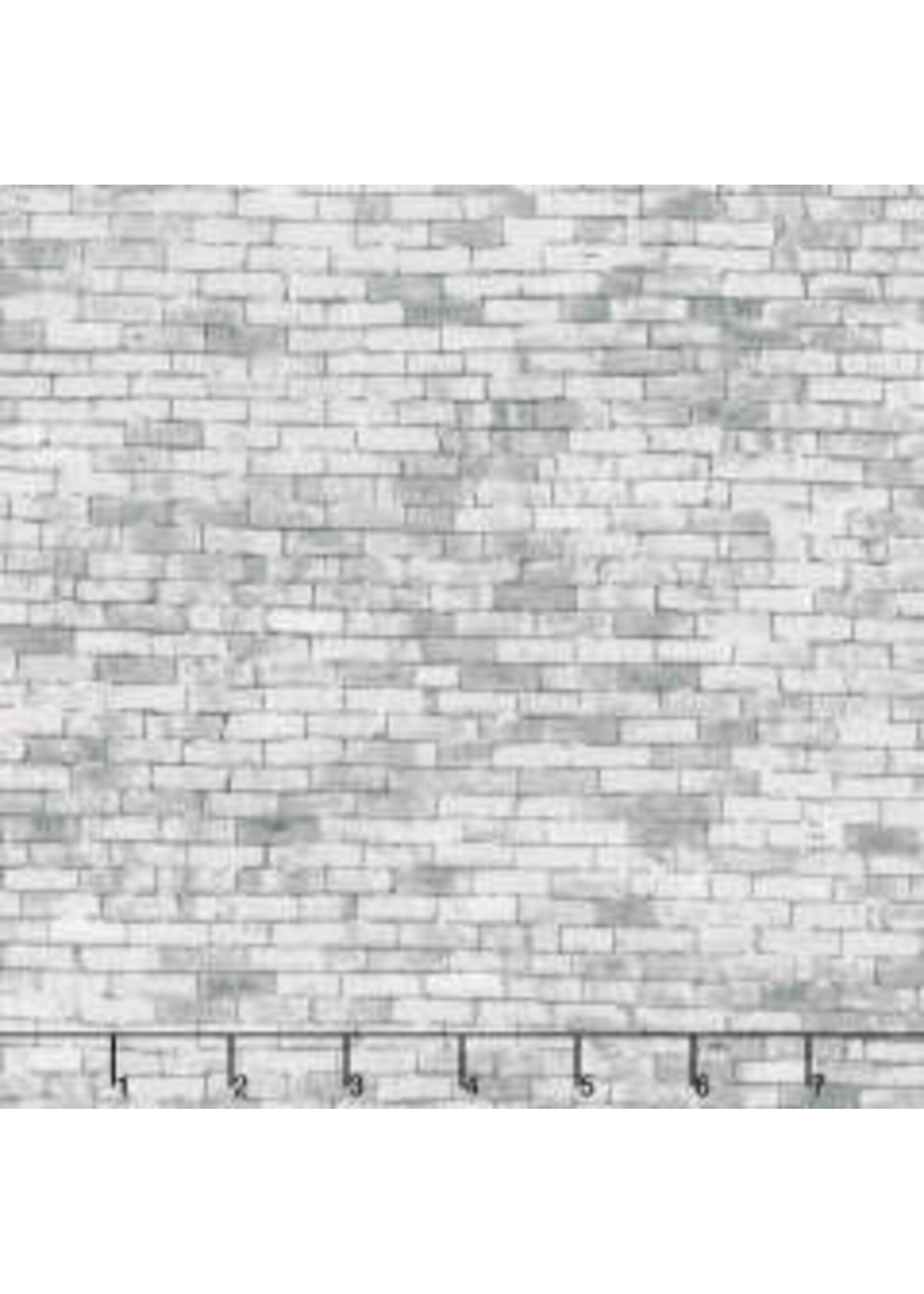 Northcott Naturescapes - Gray Brick - Mid Gray - Coupon - 100 cm x 110 cm