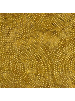 Timeless Treasures Tonga - Dotty Spiral - Gold - Coupon - 100 cm x 110 cm