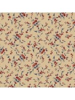 Timeless Treasures Victory Garden - Small Victorian Vines - Beige - Coupon - 100 cm x 110 cm