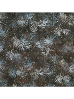 Hoffman Fabrics Bali Batik Pinecone - Walnut - Coupon - 100 cm x 110 cm
