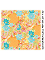 Benartex Studio Free Motion Fantasy - Feature - Orange - Coupon - 100 cm x 110 cm
