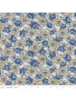 Riley Blake Designs Delightful - Hearts - Grey - Coupon - 75 cm x 110 cm