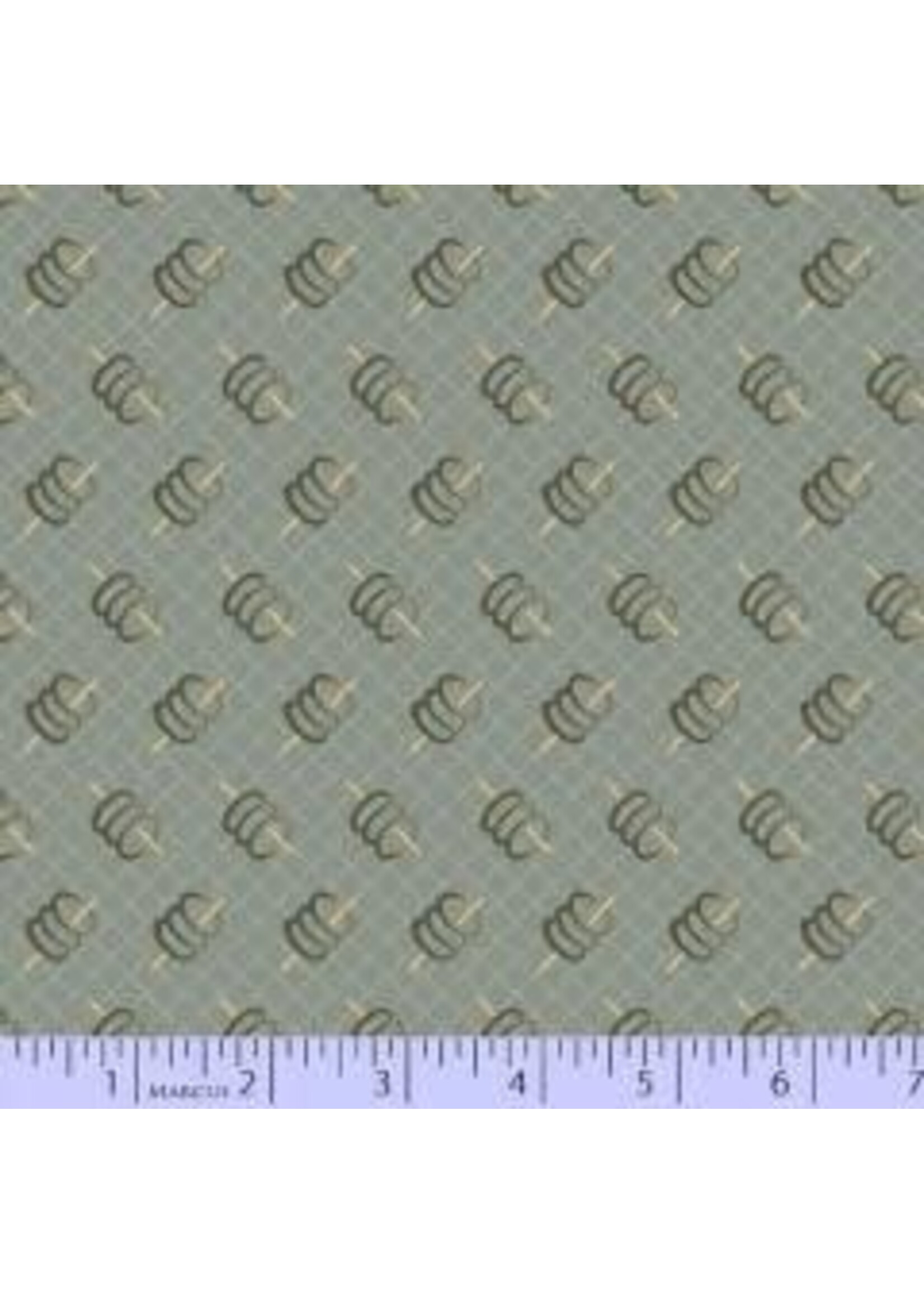 Marcus Fabrics Concrete - Rings – Teal - Coupon - 70 cm x 110 cm