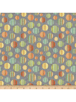 QT Fabrics Toyland - Circles - Grey - Coupon - 100 cm x 110 cm