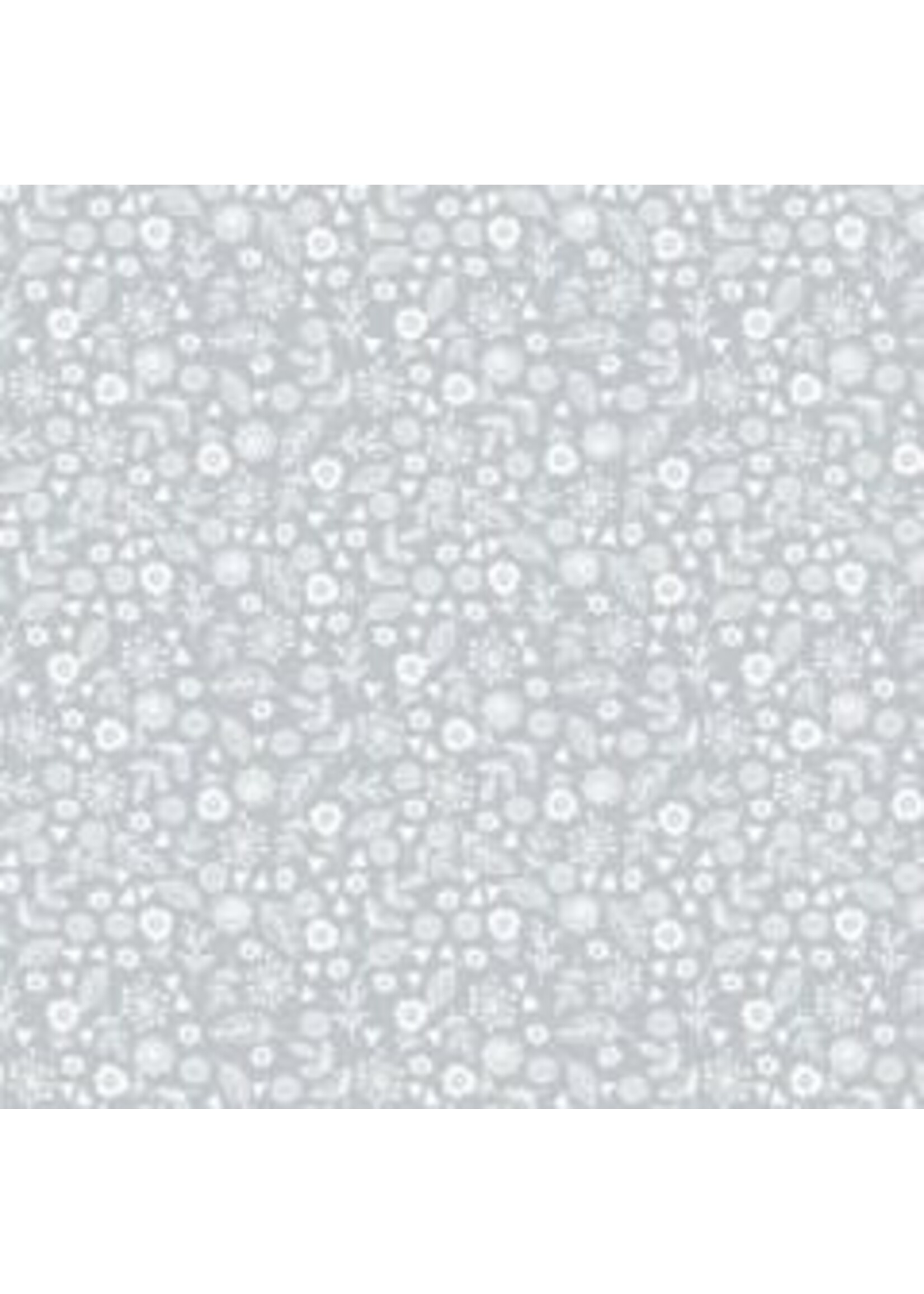 Makower Essential - Doodle Ditzy - Pewter - Coupon - 100 cm x 110 cm