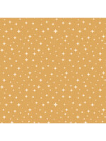 Poppie Cotton Poppie Cotton - Moonbeam Dreams - Star Bright - Yellow - Coupon - 100 cm x 110 cm