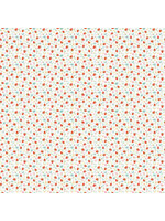 Poppie Cotton Market Day - Mini Strawberries - White - Coupon - 90 cm x 110 cm