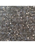 Stof Fabrics Keep Blooming - Dots - Brown - 522 - Coupon - 55 cm x 110 cm