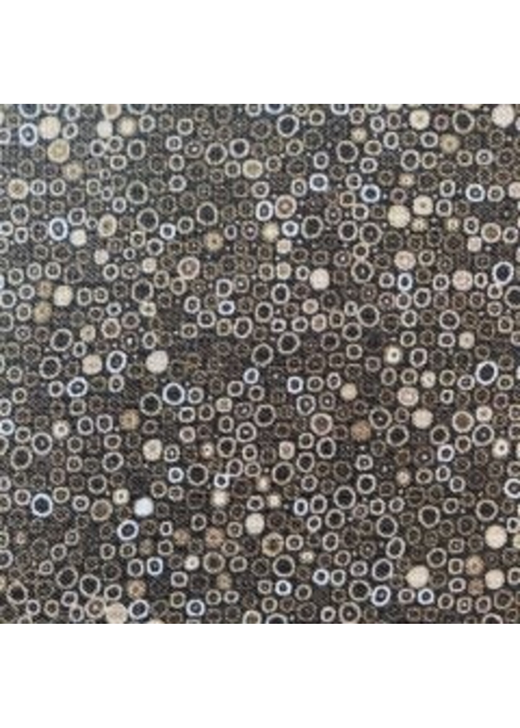 Stof Fabrics Keep Blooming - Dots - Brown - 522 - Coupon - 55 cm x 110 cm